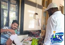 उपचारासाठी चंद्रपूर येथे भरती असणाऱ्या रवी आलाम ची घेतली कोरेत यांनी भेट उपचारासाठी केली आर्थिक मदत